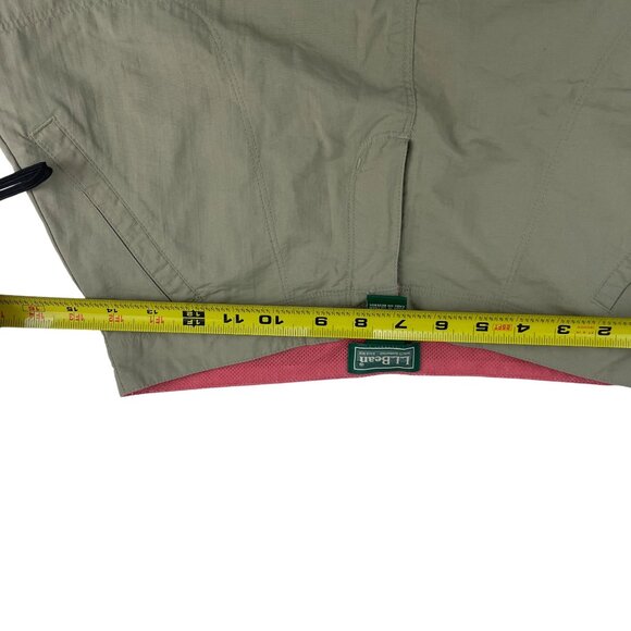 L.L. Bean Misses Olive L.L. Bean Women’s Green Outdoor Nylon Skirt Size 4 Button - Picture 3 of 8